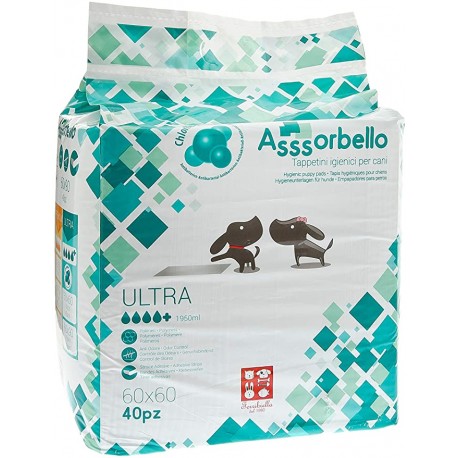 Ferribiella Tappetini Igienici Asssorbello Ultra Con Clorexidina 60x90 -  50 PEZZI